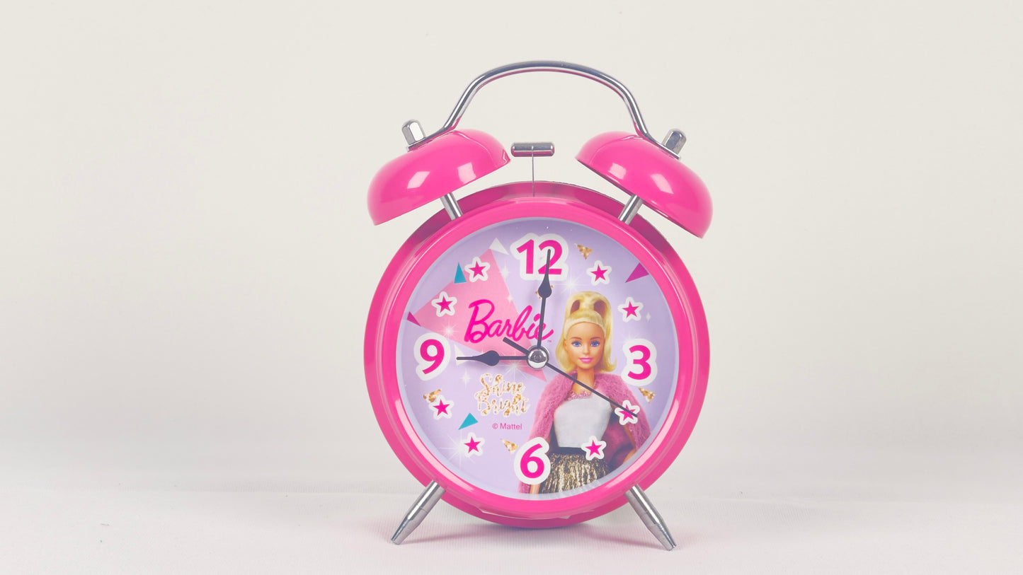 Barbie Twin Bell Alarm Clock – Pink & Stylish 💖