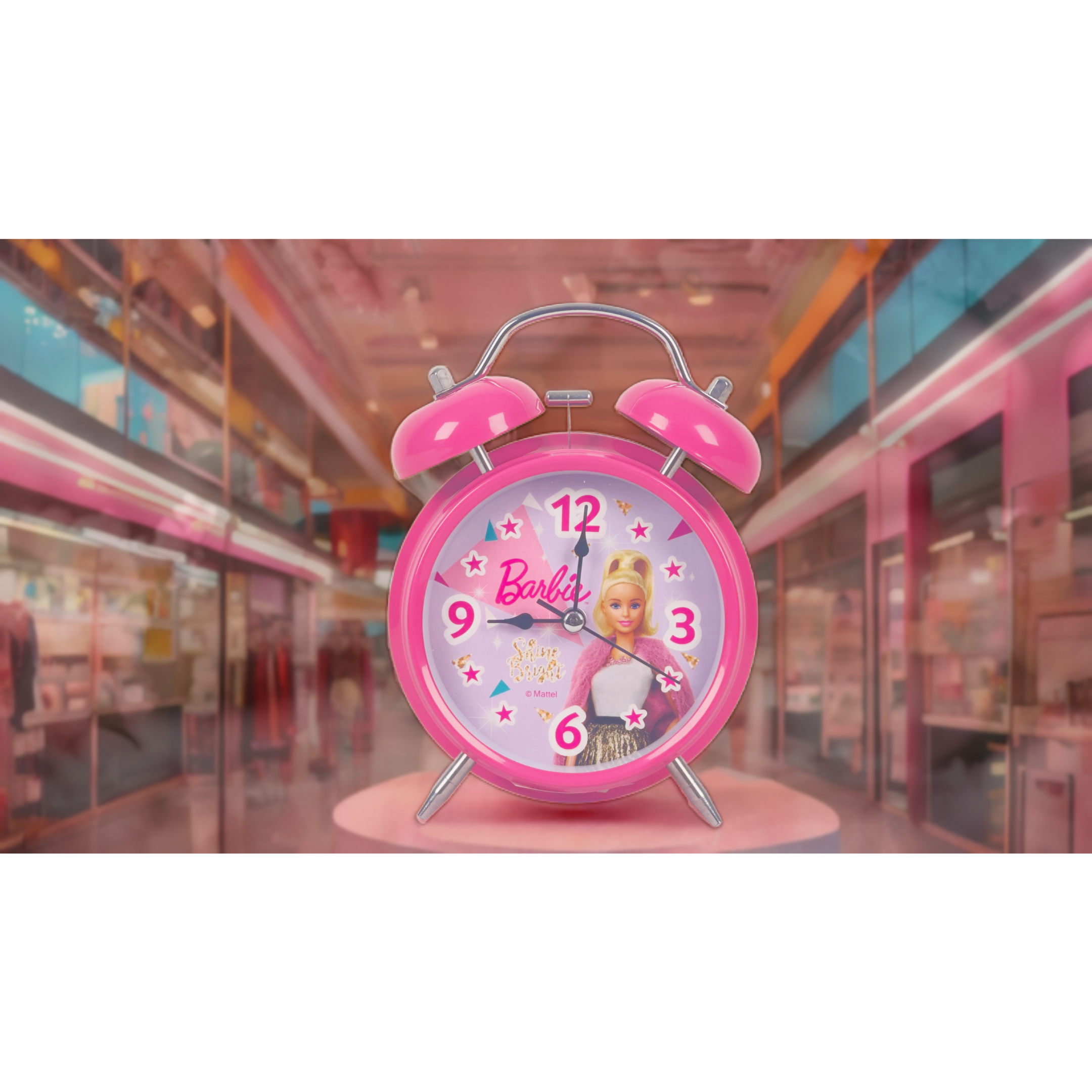 Barbie Twin Bell Alarm Clock – Pink & Stylish 💖